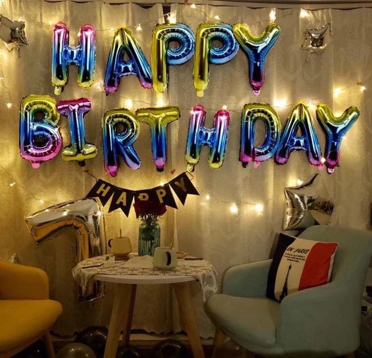 Multi Happy Birthday Foil Balloons Multi Happy Birthday Foil Balloons